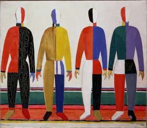 Desportistas, ou suprematismo em contornos dos desportistas, 1928-32